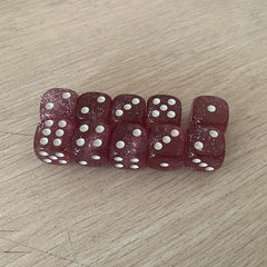 10pcs Golden Scallion Powder Dice Set 16mm