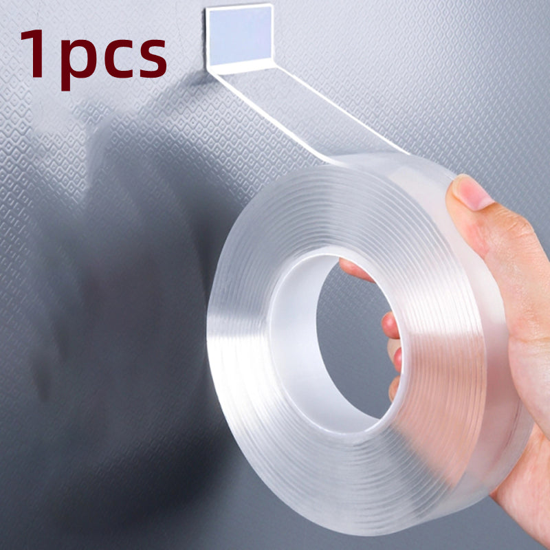 5M Double Sided Transparent Reusable Waterproof Adhesive Tape 1mm