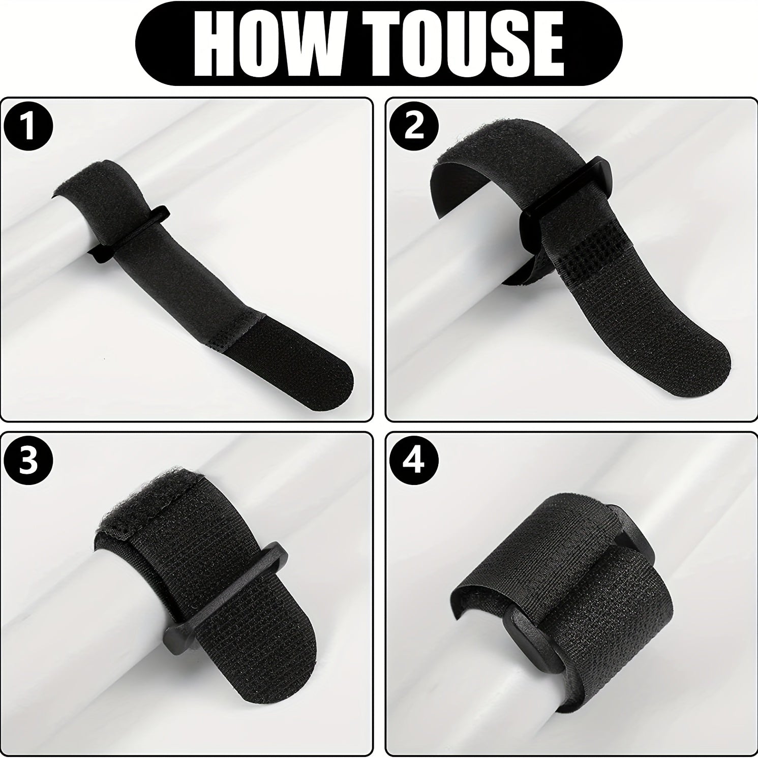 12pcs Fishing Rod Straps Holders Fastener Belts Accessories