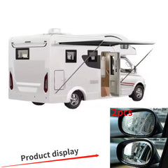 2pcs RV Rainproof Clear Film Rearview Mirror Protective Anti Fog Waterproof Film