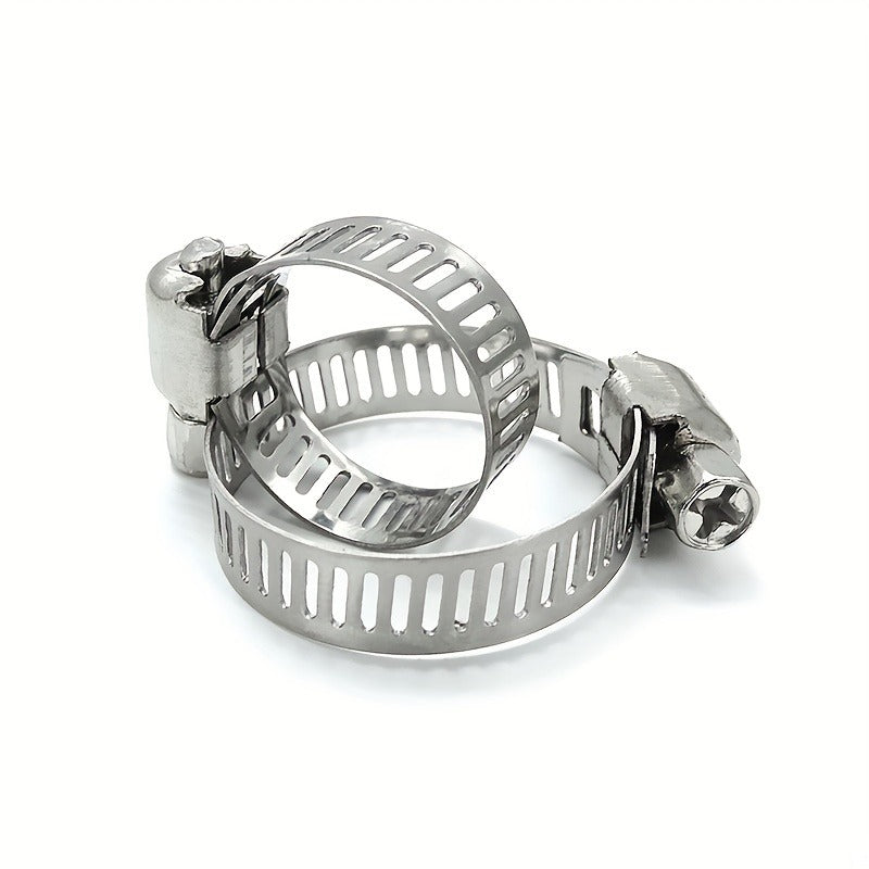 10pcs Stainless Steel Hose Clamp For Water Gas Automotive Mechanical Hose
