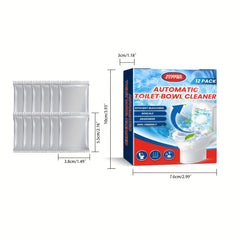 12pcs Toilet Bowl Cleaner Tablet Descale Deodorize Yellow Stains