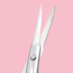 Professional Curved Facial Hair Scissors for Men - Stainless Steel