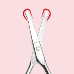 Professional Curved Facial Hair Scissors for Men - Stainless Steel