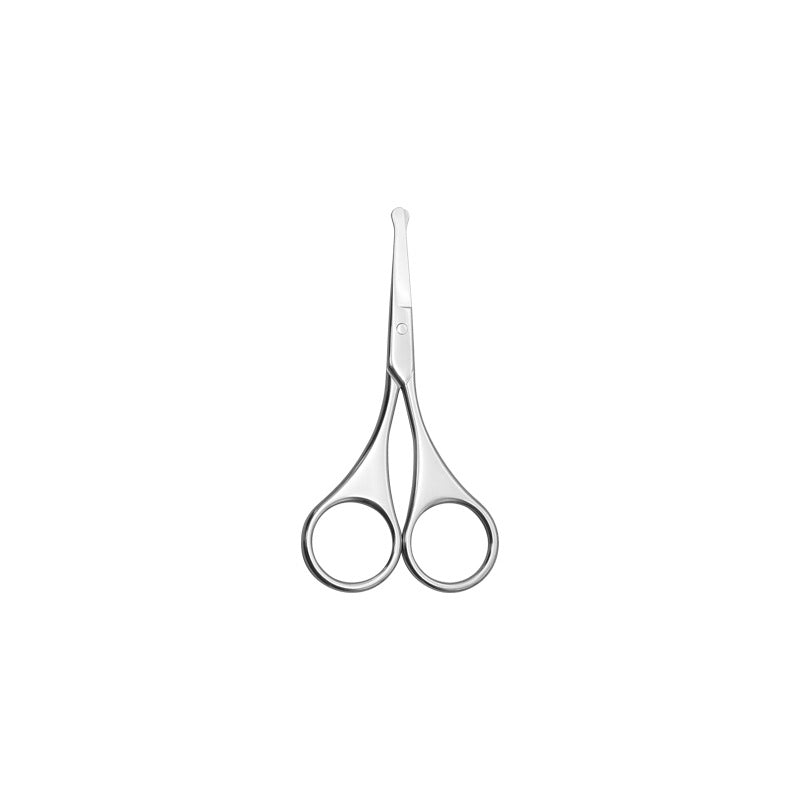 Professional Curved Facial Hair Scissors for Men - Stainless Steel