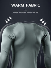 Men's Solid Workout Shirt High Stretch Breathable Compression Base Layer