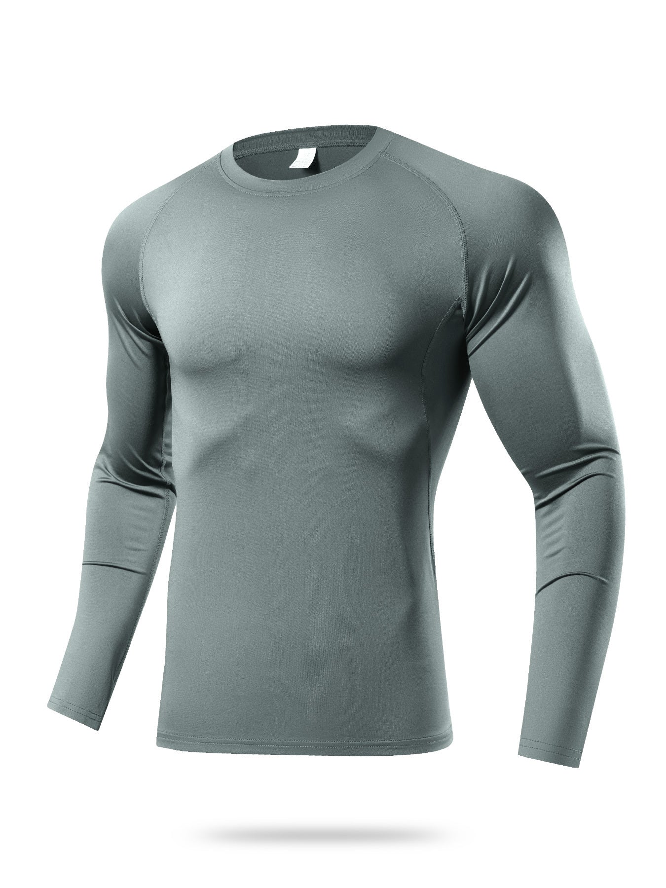 Men's Solid Workout Shirt High Stretch Breathable Compression Base Layer