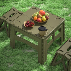 Portable Camping Table - Waterproof Plastic Tabletop