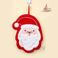 Christmas Coral Fleece Fingertip Towel for Bathroom