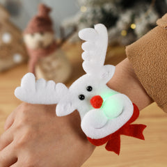 Light-Up Christmas Bracelet Cartoon Snap Gift Props