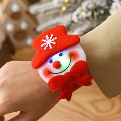 Light-Up Christmas Bracelet Cartoon Snap Gift Props