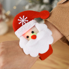 Light-Up Christmas Bracelet Cartoon Snap Gift Props