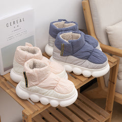 Women's Thickened Chunky Snow Boots Medium Tube Outdoor Shoes