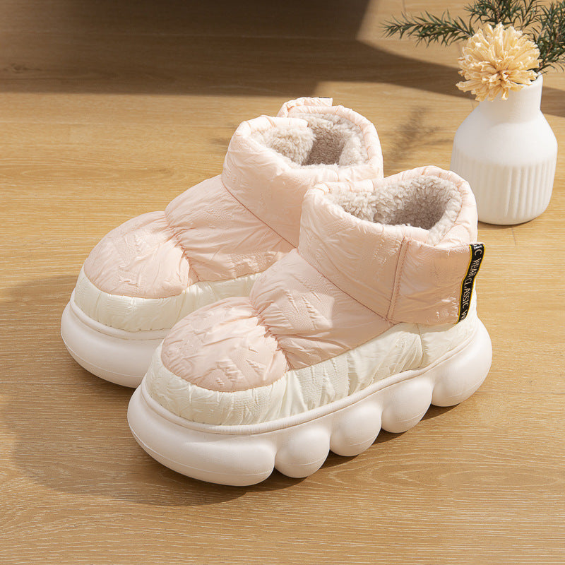 Women's Thickened Chunky Snow Boots Medium Tube Outdoor Shoes