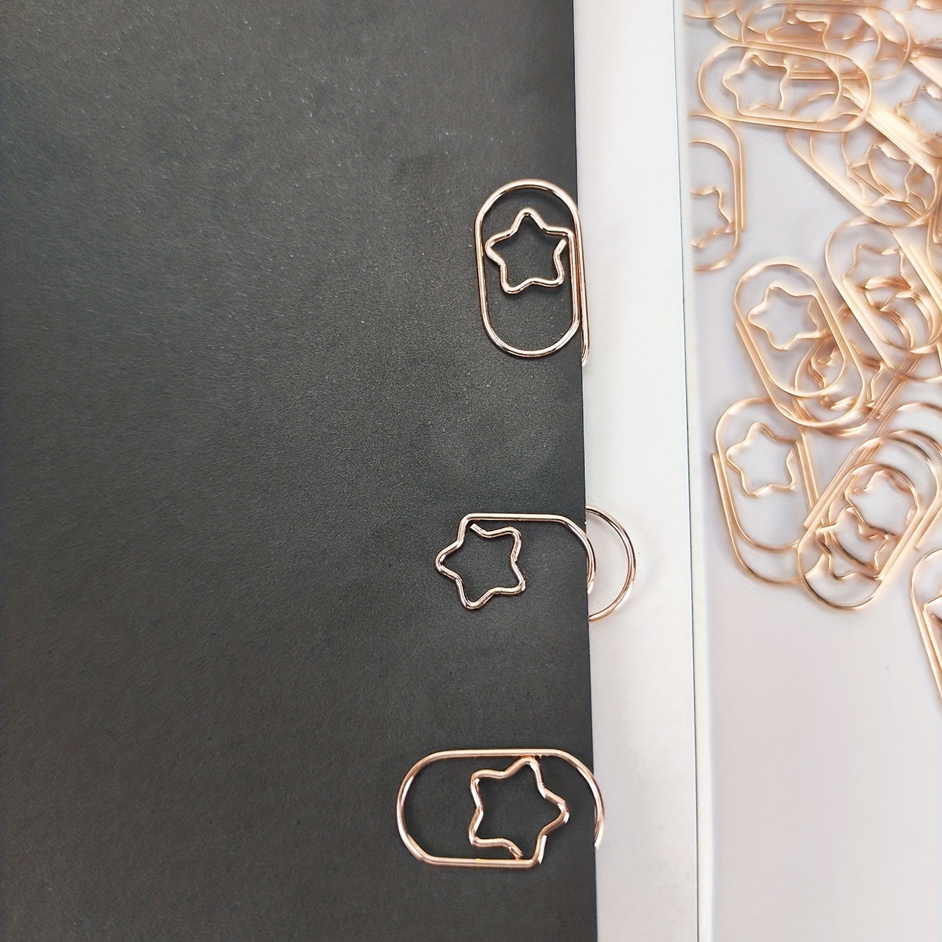 50pcs Star Paper Clip Metal Clip for School Office Occasion
