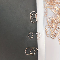 50pcs Star Paper Clip Metal Clip for School Office Occasion