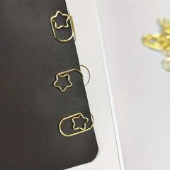 50pcs Star Paper Clip Metal Clip for School Office Occasion