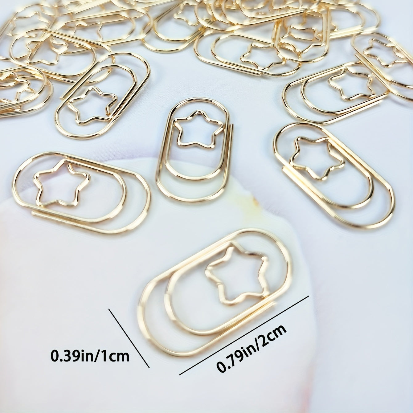 50pcs Star Paper Clip Metal Clip for School Office Occasion