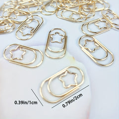 50pcs Star Paper Clip Metal Clip for School Office Occasion
