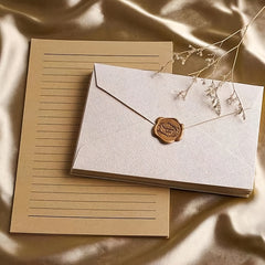 16 Pcs Vintage Stationery Paper Set with Envelopes and Stickers