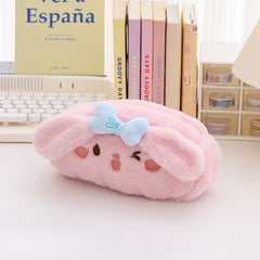 Cartoon Plush Pencil Bag Large Capacity Student Pencil Case Storage Bag