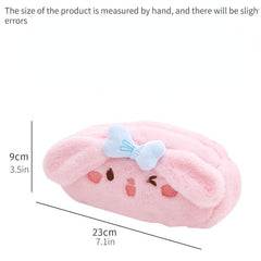 Cartoon Plush Pencil Bag Large Capacity Student Pencil Case Storage Bag