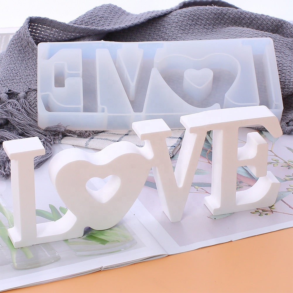 Love Letter Resin Casting Mold Silicone Cake Jewelry Making Epoxy Mold Craft DIY