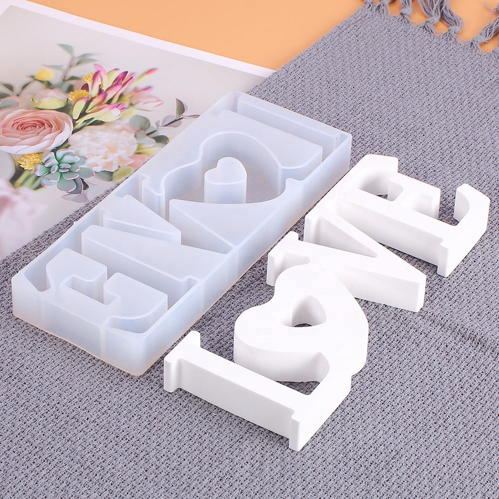 Love Letter Resin Casting Mold Silicone Cake Jewelry Making Epoxy Mold Craft DIY