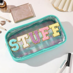 Chenille STUFF Makeup Bag Mint Green