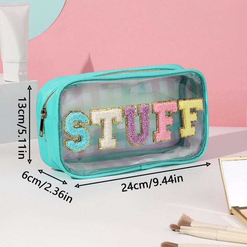 Chenille STUFF Makeup Bag Mint Green