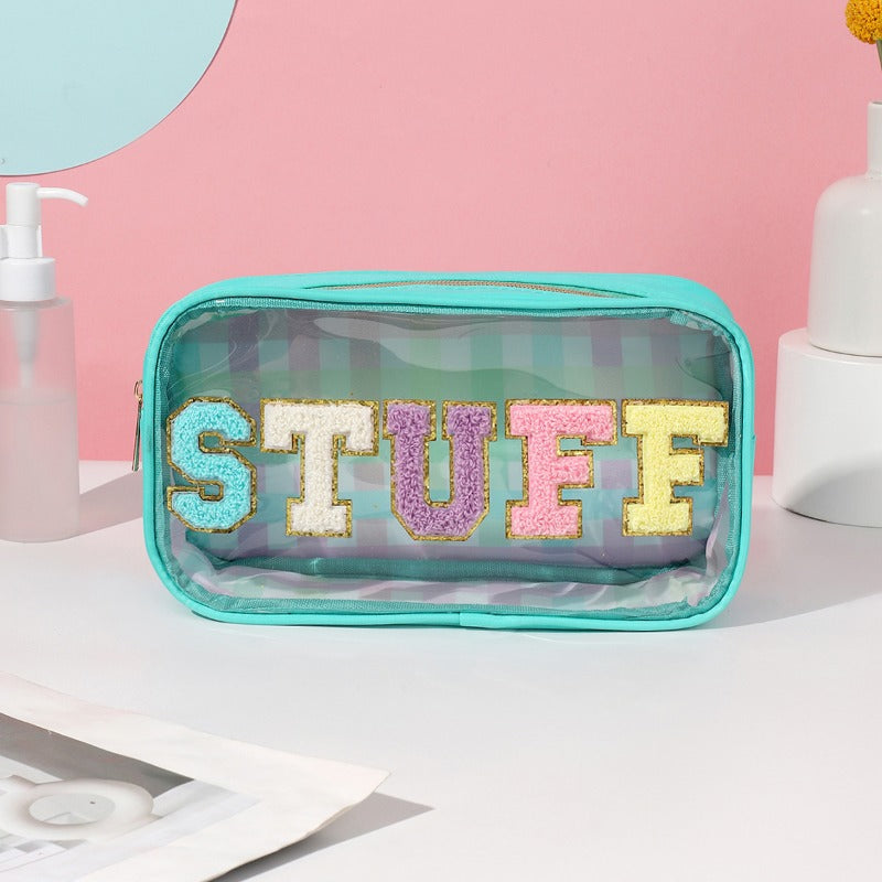 Chenille STUFF Makeup Bag Mint Green