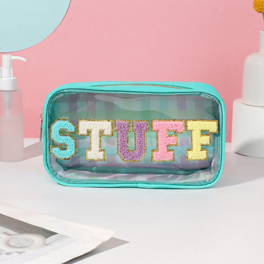 Chenille STUFF Makeup Bag Mint Green