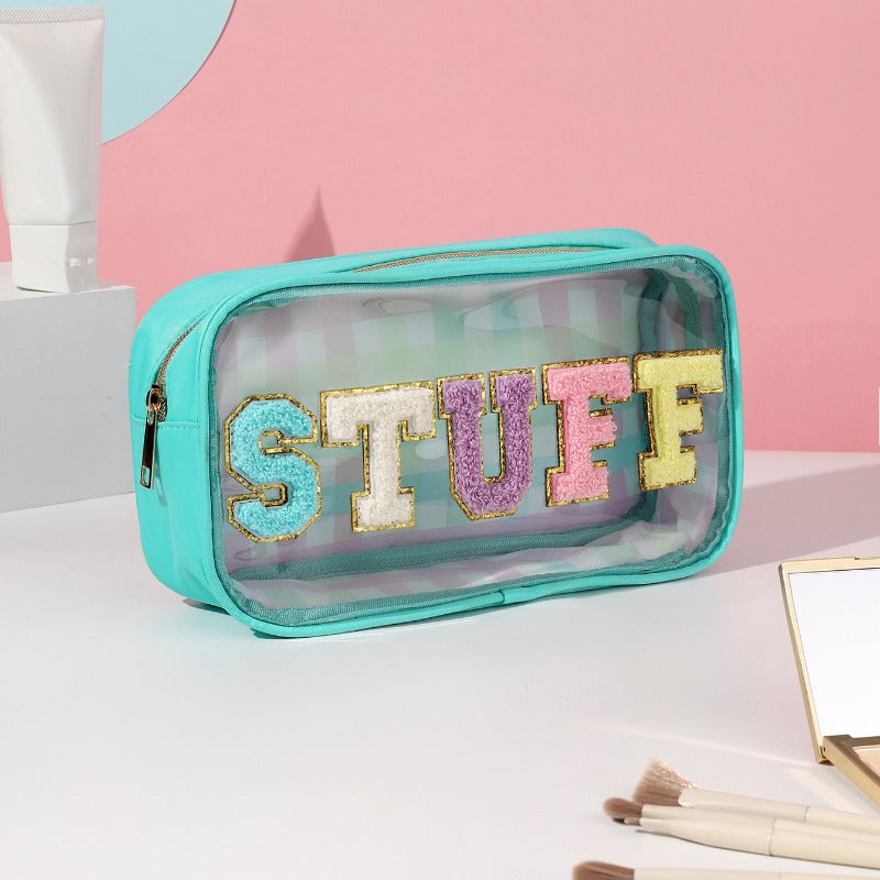 Chenille STUFF Makeup Bag Mint Green