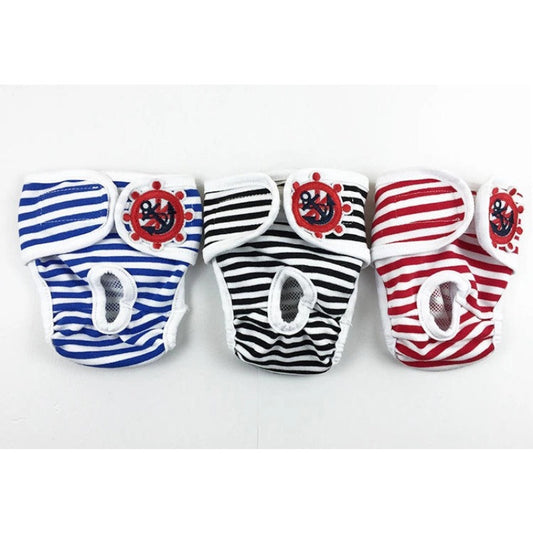 3 Pack Female Dog Diaper Pants Washable Reusable Sanitary Pants