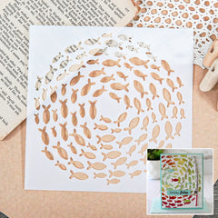 1pc Fish Stencil Reusable Plastic Template For DIY Scrapbooking