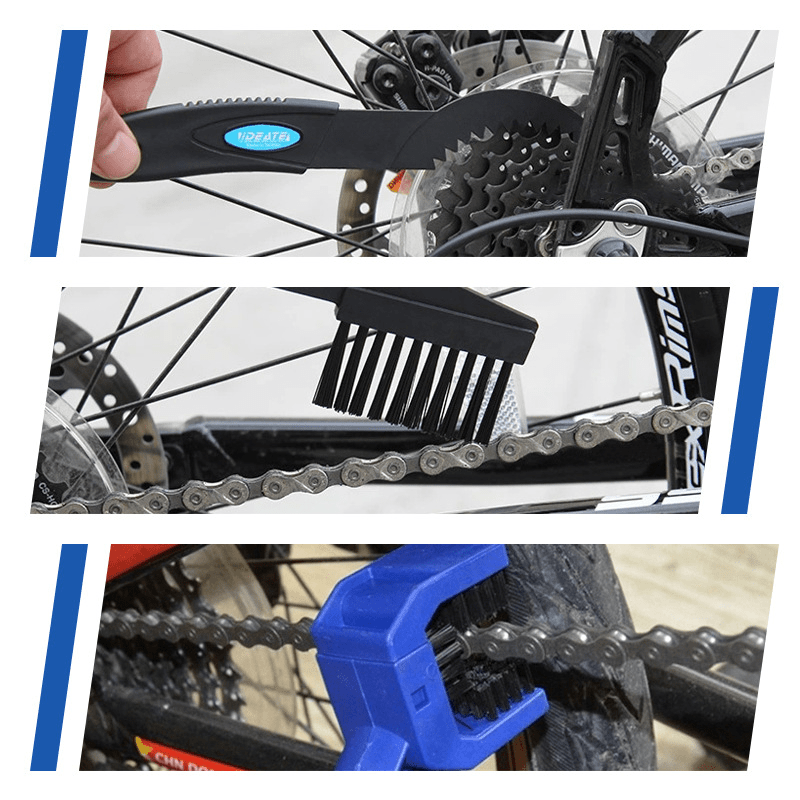 Bike Chain Cleaner Portable Cleaning Kit Bicycle Scrubber Brushes Set