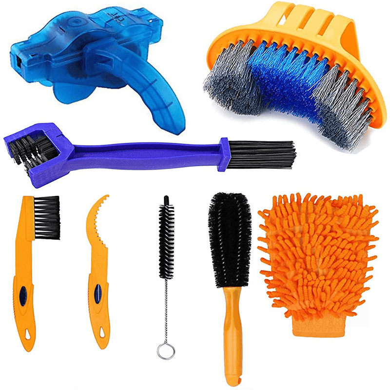 Bike Chain Cleaner Portable Cleaning Kit Bicycle Scrubber Brushes Set