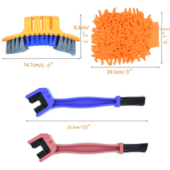 Bike Chain Cleaner Portable Cleaning Kit Bicycle Scrubber Brushes Set
