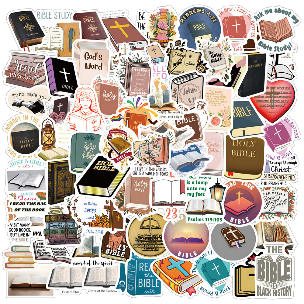 Bible Book Love Doodle Aesthetics Sticker Pack