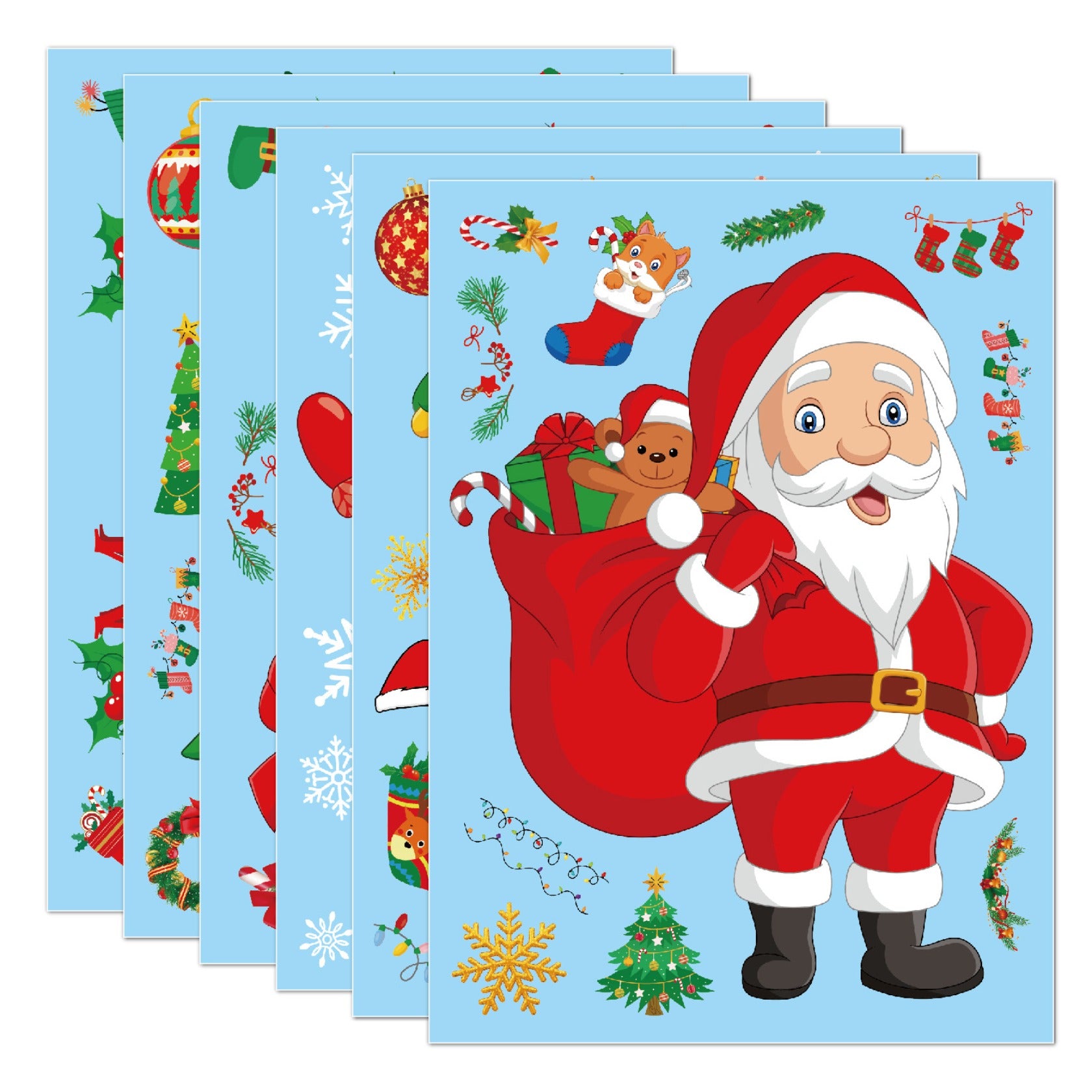 Christmas Window Stickers Wall Stickers Self Adhesive Family Decor