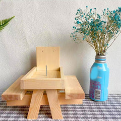 Wooden Squirrel House w/ Picnic Table Umbrella for Outdoor Farm Yard Garden