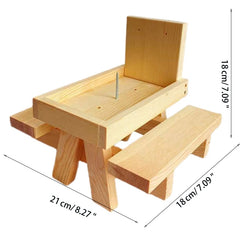 Wooden Squirrel House w/ Picnic Table Umbrella for Outdoor Farm Yard Garden