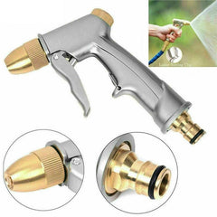 High Pressure Water Spray Gun Brass Nozzle Garden Hose Pipe Lawn Car Wash