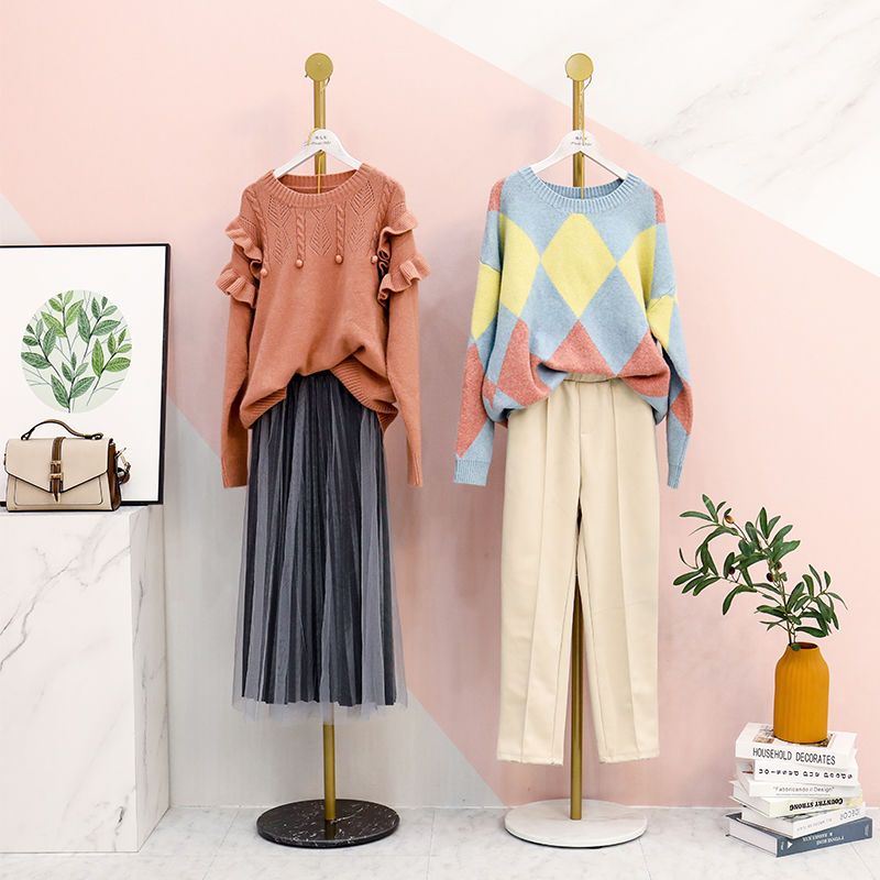 Floor Standing Single Rod Clothes Hanger Modern Coat Rack
