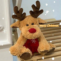 Christmas Elk Reindeer Plush Toy Girl Heart Deer Cloth Doll Gift