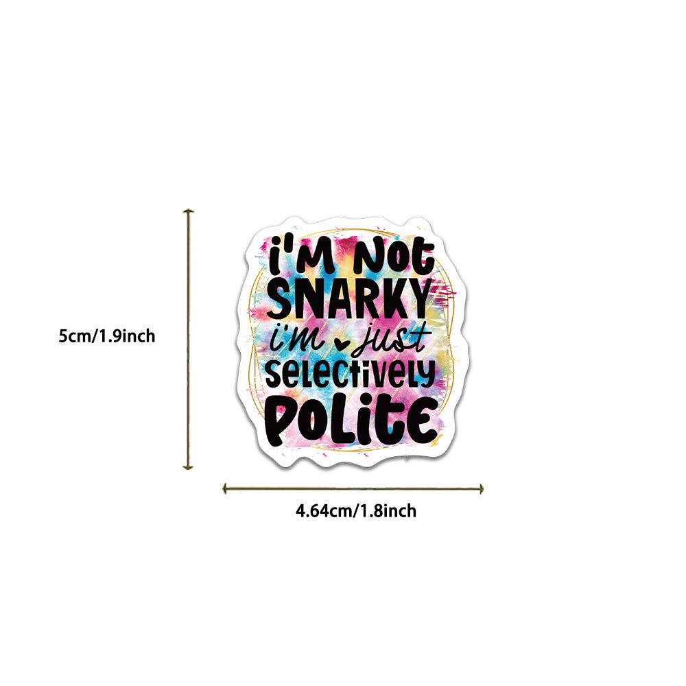 50pcs Sarcastic Stickers Funny Quotes Vinyl Waterproof Stickers