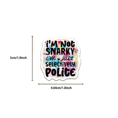 50pcs Sarcastic Stickers Funny Quotes Vinyl Waterproof Stickers
