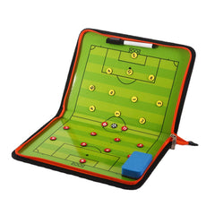 Coach Tactical Board Magnetic Zipper Football Strategy Pen Soccer Clipboard