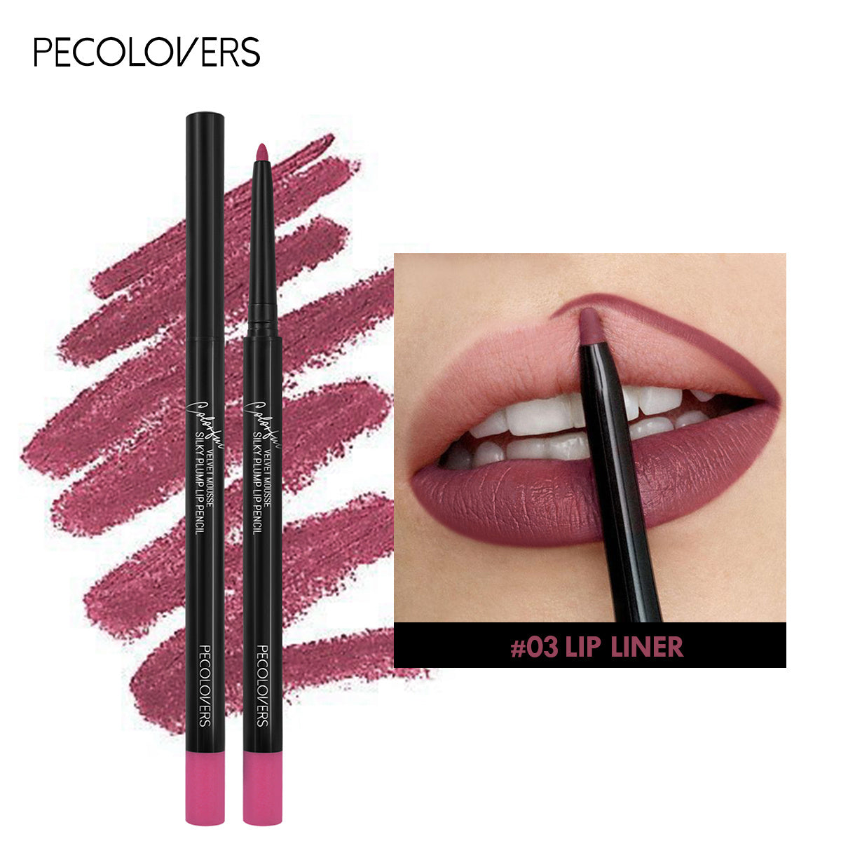 Waterproof Matte Lip Liner Pen Set Long Lasting Makeup