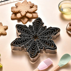 10pcs Snowflake Shape Cookie Biscuit Cutter Set